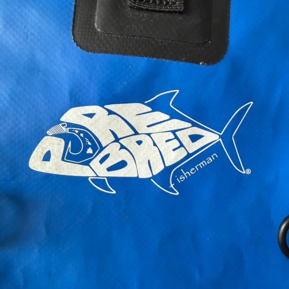 Purebred Fisherman Waterproof Roll Top Dry Bag Backpack Blue Fishing Hawaii